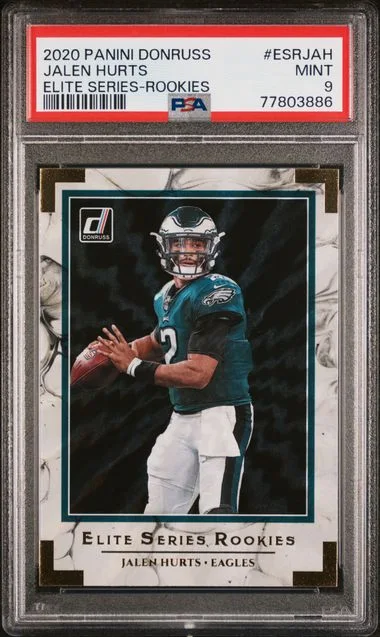 2020 Panini Donruss Elite Series Rookies Esrjah Jalen Hurts #no-number card image