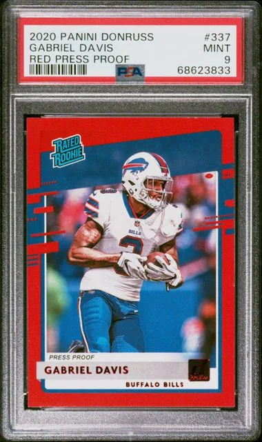 2020 Panini Donruss Gabriel Davis Rated Red Press Proof #337 card image
