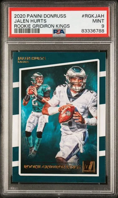 2020 Panini Donruss Gridiron Kings Rgkjah Jalen Hurts #no-number card image