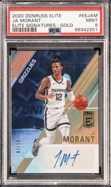 2020 Panini Donruss Ja Morant Elite Elite Signatures Gold #ES-JAM card image
