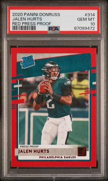 2020 Panini Donruss Jalen Hurts #314 card image