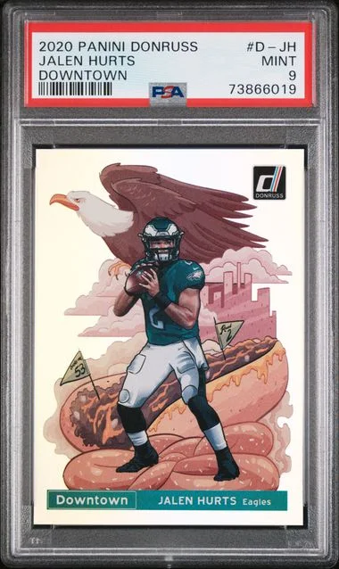 2020 Panini Donruss Jalen Hurts Downtown #D-JH card image