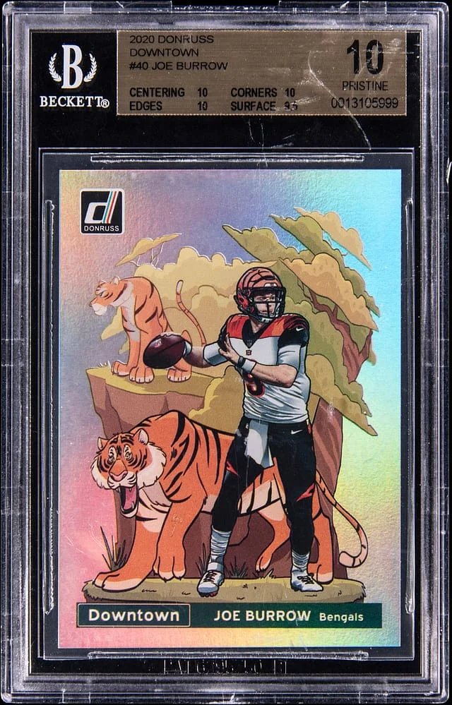 2020 Panini Donruss Joe Burrow Downtown #40 card image