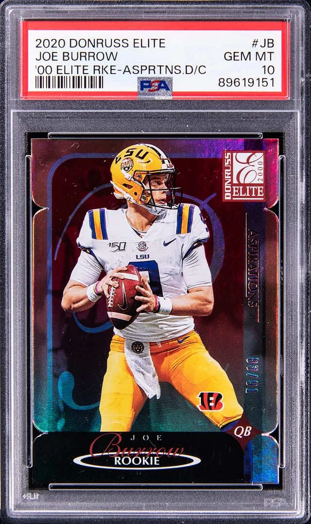 2020 Panini Donruss Joe Burrow Elite '00 Elite Aspirations Die-Cut #JB card image