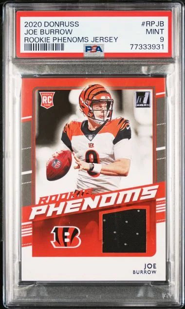 2020 Panini Donruss Joe Burrow Phenoms Jersey #RPJB card image