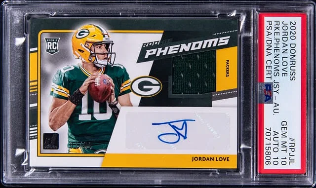2020 Panini Donruss Jordan Love Phenoms Jersey Autograph #RPJJL card image