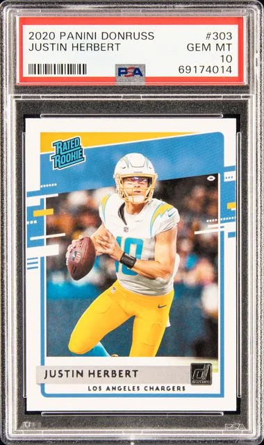 2020 Panini Donruss Justin Herbert Canvas #303 card image