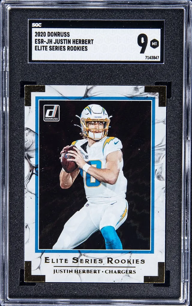 2020 Panini Donruss Justin Herbert Elite Series Rookies #ESR-JH card image