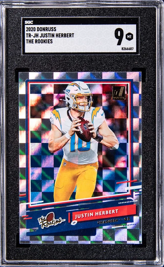 2020 Panini Donruss Justin Herbert The Rookies #TR-JH card image