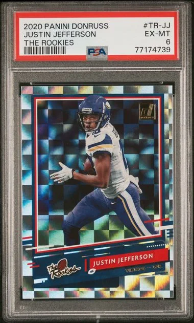 2020 Panini Donruss Justin Jefferson The Rookies #TR-JJ card image