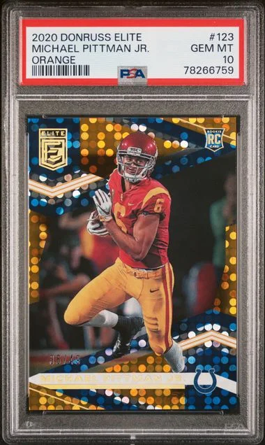 2020 Panini Donruss Michael Pittman Jr. Elite Orange #123 card image