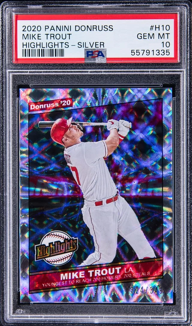 2020 Panini Donruss Mike Trout Highlights - Silver #H10 card image