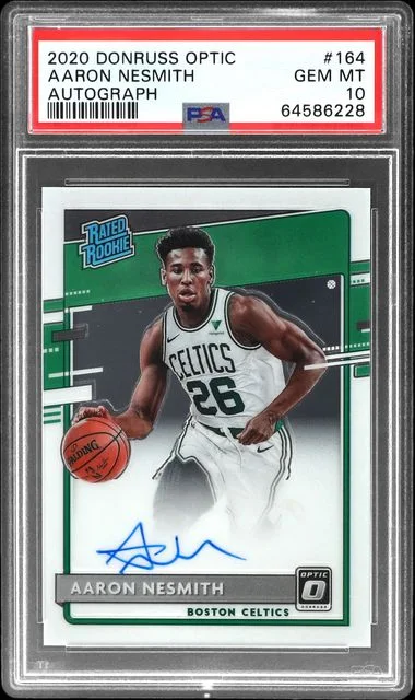 2020 Panini Donruss Optic Aaron Nesmith Autograph #164 card image