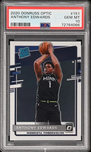2020 Panini Donruss Optic Anthony Edwards Rated #151 card image