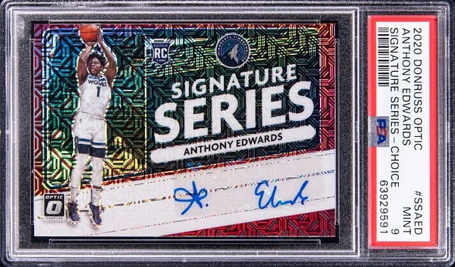 2020 Panini Donruss Optic Anthony Edwards Signatures Series Choice #SS-AED card image