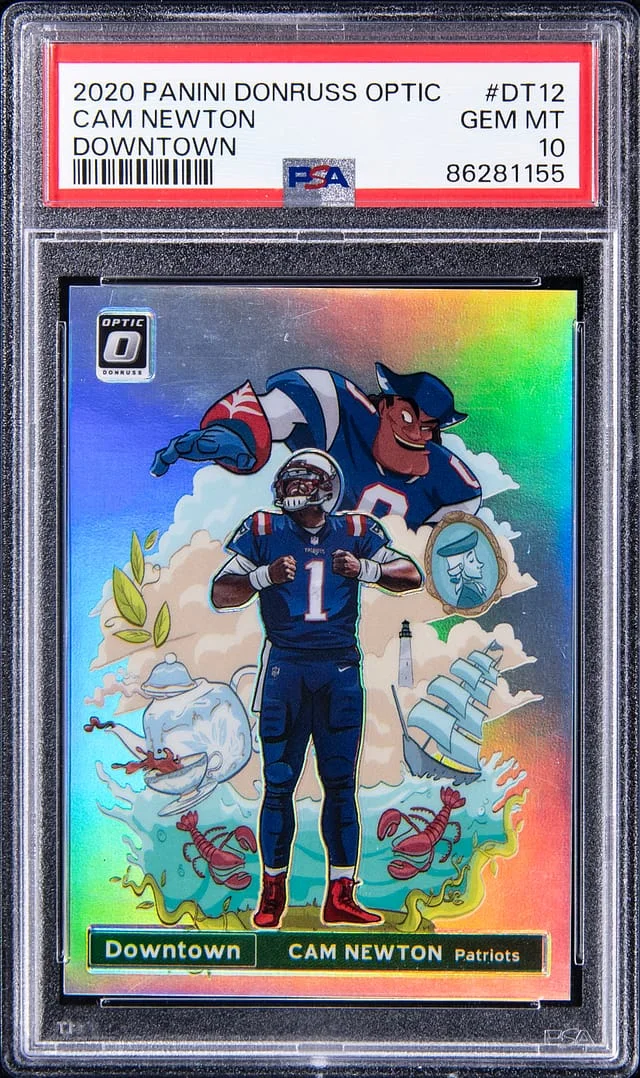 2020 Panini Donruss Optic Cam Newton Downtown #DT12 card image