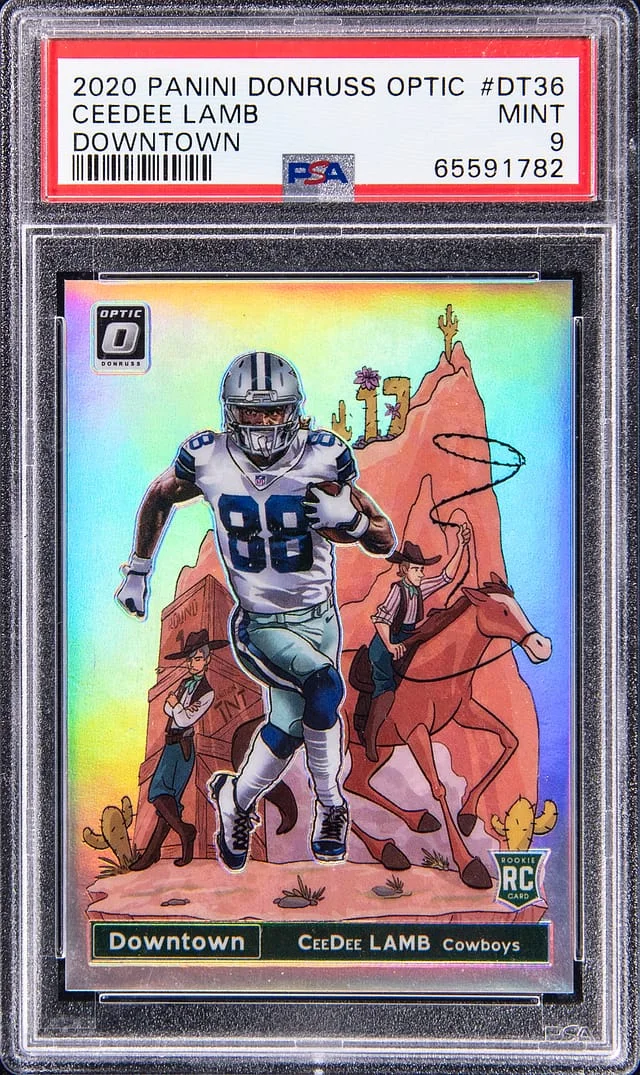 2020 Panini Donruss Optic CeeDee Lamb Downtown #DT-36 card image