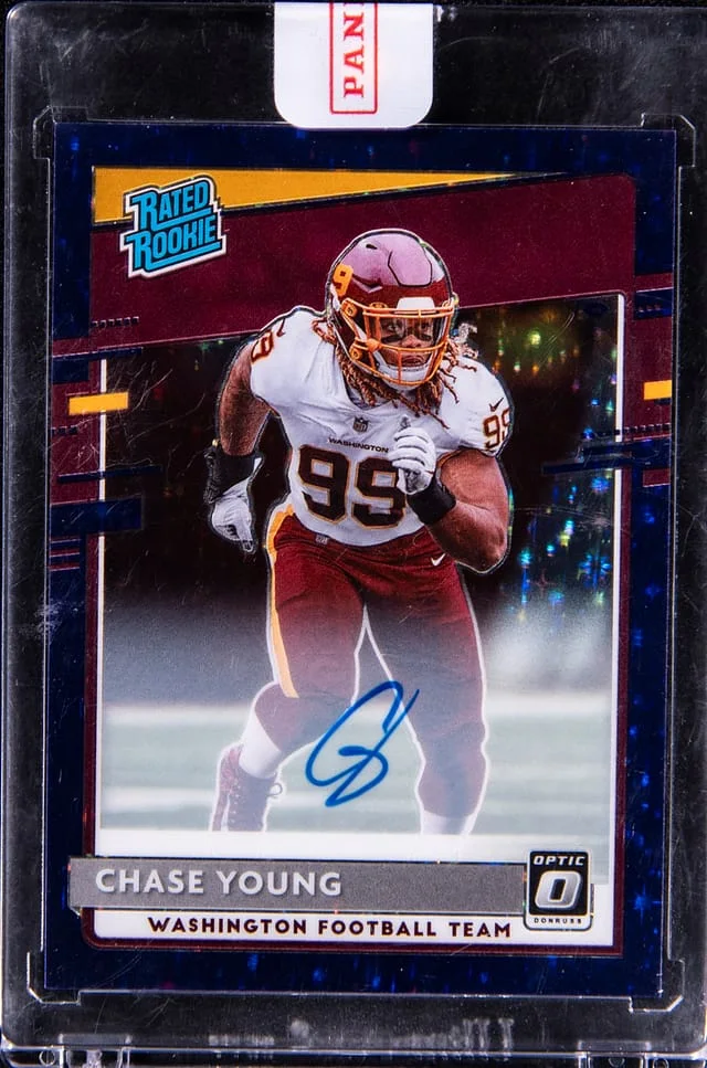 2020 Panini Donruss Optic Chase Young Purple Prizm Autographs #166 card image