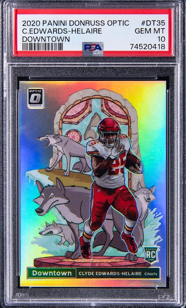 2020 Panini Donruss Optic Clyde Edwards-Helaire Downtown #DT-35 card image