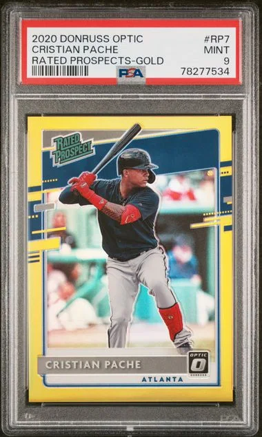 2020 Panini Donruss Optic Cristian Pache Rated Prospects Gold #RP7 card image
