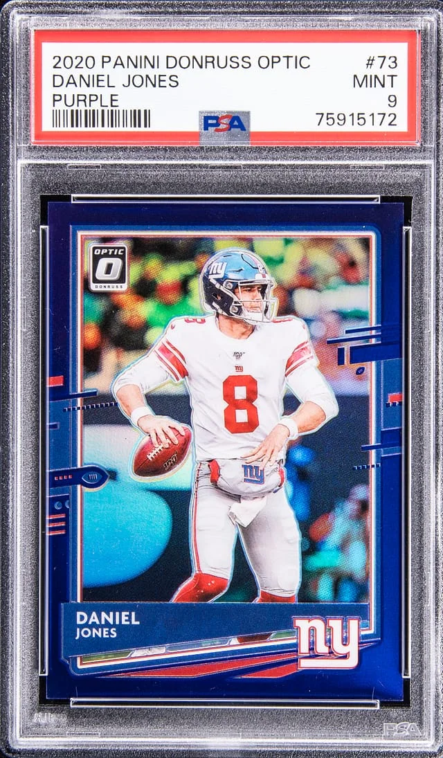 2020 Panini Donruss Optic Daniel Jones Purple #73 card image