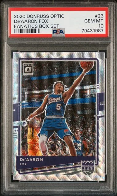 2020 Panini Donruss Optic De'Aaron Fox Fanatics Box Set #23 card image