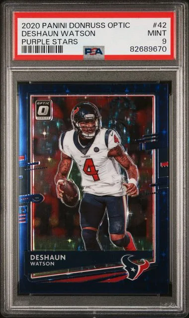 2020 Panini Donruss Optic Deshaun Watson Purple Stars #42 card image