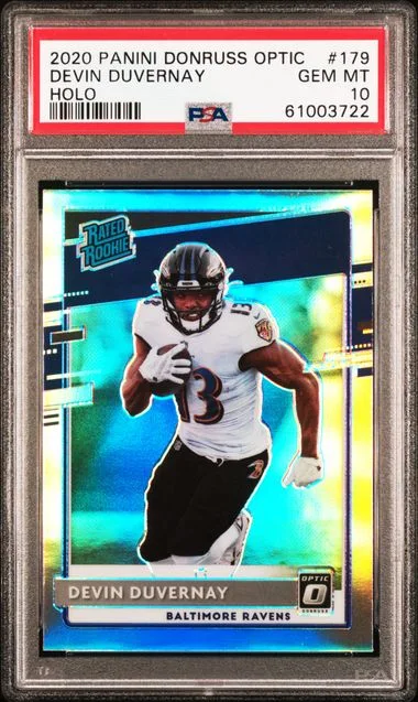 2020 Panini Donruss Optic Devin Duvernay Holo #179 card image