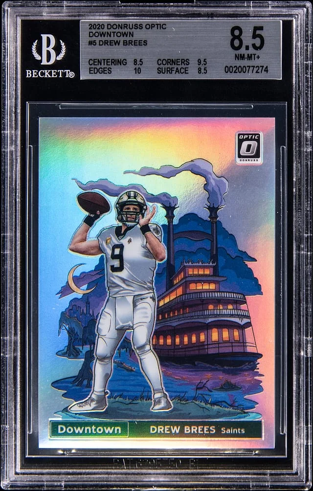 2020 Panini Donruss Optic Drew Brees Downtown #DT-5 card image