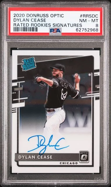 2020 Panini Donruss Optic Dylan Cease Rated Rookies Signatures #RRSDC card image