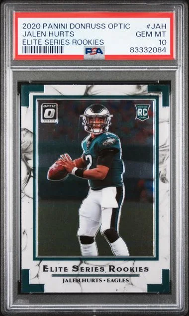 2020 Panini Donruss Optic Elite Series Rookies Jah Jalen Hurts #no-number card image