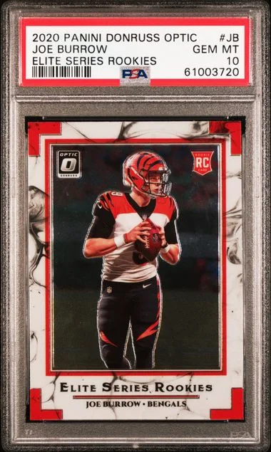 2020 Panini Donruss Optic Elite Series Rookies Jb Joe Burrow #no-number card image