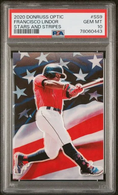 2020 Panini Donruss Optic Francisco Lindor Stars and Stripes #SS9 card image