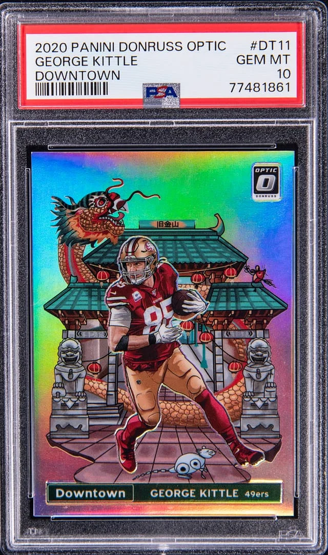 2020 Panini Donruss Optic George Kittle Downtown #DT-11 card image