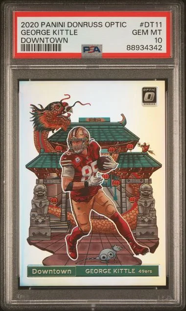 2020 Panini Donruss Optic George Kittle Downtown #DT11 card image