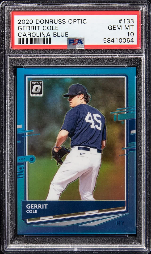 2020 Panini Donruss Optic Gerrit Cole Carolina Blue #133 card image
