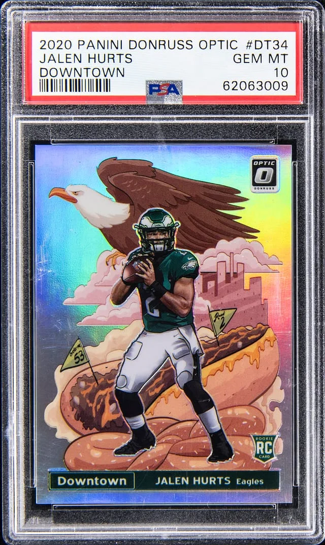 2020 Panini Donruss Optic Jalen Hurts Downtown #DT-34 card image