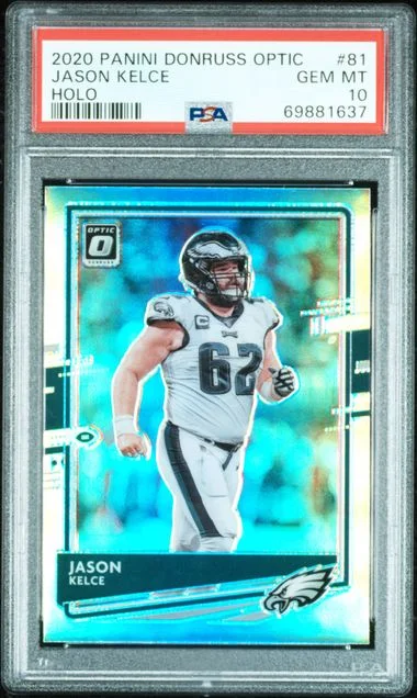2020 Panini Donruss Optic Jason Kelce Holo #81 card image