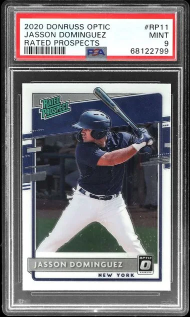 2020 Panini Donruss Optic Jasson Dominguez Rated Prospects #RP-11 card image