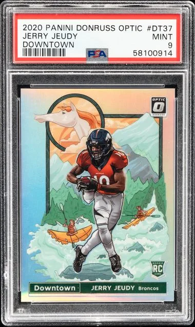 2020 Panini Donruss Optic Jerry Jeudy Downtown #DT-37 card image