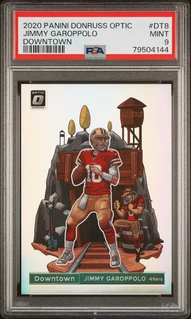 2020 Panini Donruss Optic Jimmy Garoppolo Downtown #DT8 card image