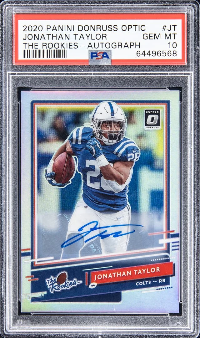 2020 Panini Donruss Optic Jonathan Taylor The Rookies #TR-JT card image