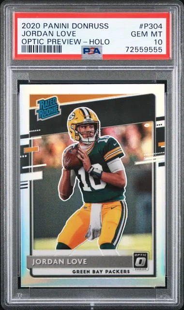 2020 Panini Donruss Optic Jordan Love Preview Holo #P-304 card image