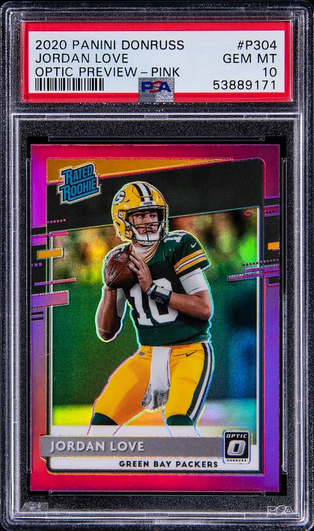2020 Panini Donruss Optic Jordan Love Preview Pink #P304 card image