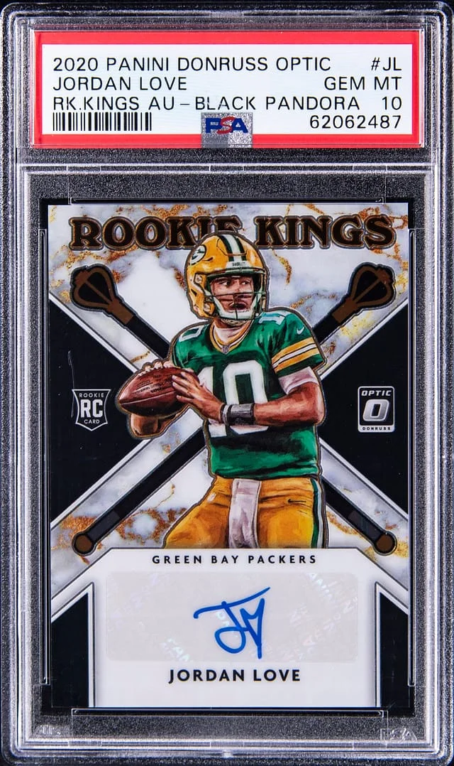 2020 Panini Donruss Optic Jordan Love Kings Autograph Black Pandora #RKA-JL card image