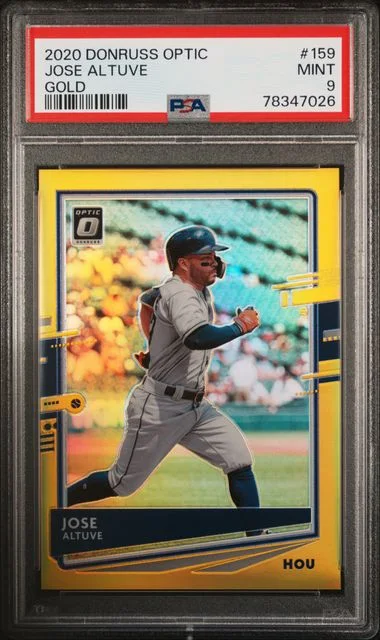 2020 Panini Donruss Optic Jose Altuve Gold #159 card image