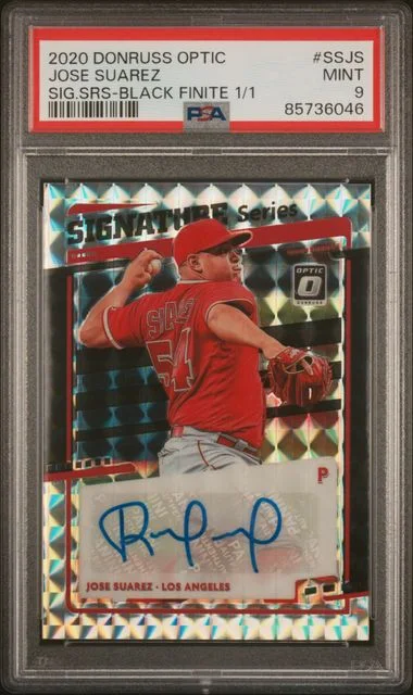2020 Panini Donruss Optic Jose Suarez Signature Series Black Finite #SSJS card image