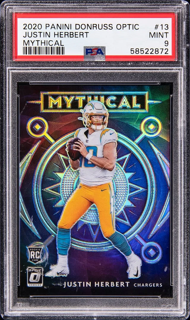 2020 Panini Donruss Optic Justin Herbert Mythical #13 card image