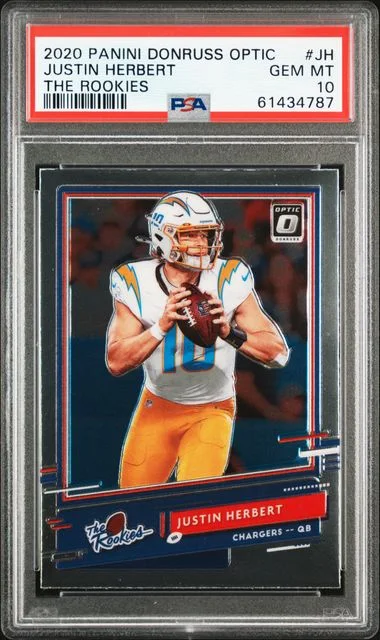 2020 Panini Donruss Optic Justin Herbert The Rookies #JH card image