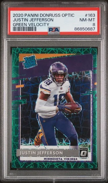 2020 Panini Donruss Optic Justin Jefferson Holo #163 card image
